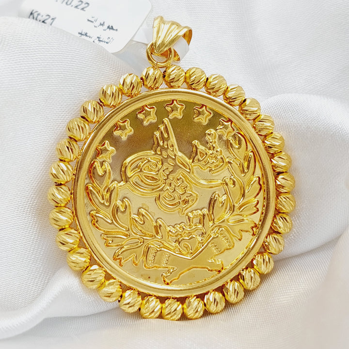 21K Gold Rashadi Pendant by Saeed Jewelry - Image 3