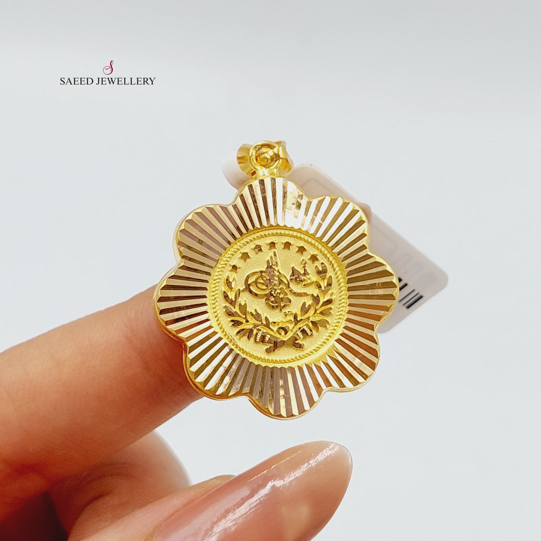 21K Gold Rashadi Pendant by Saeed Jewelry - Image 2