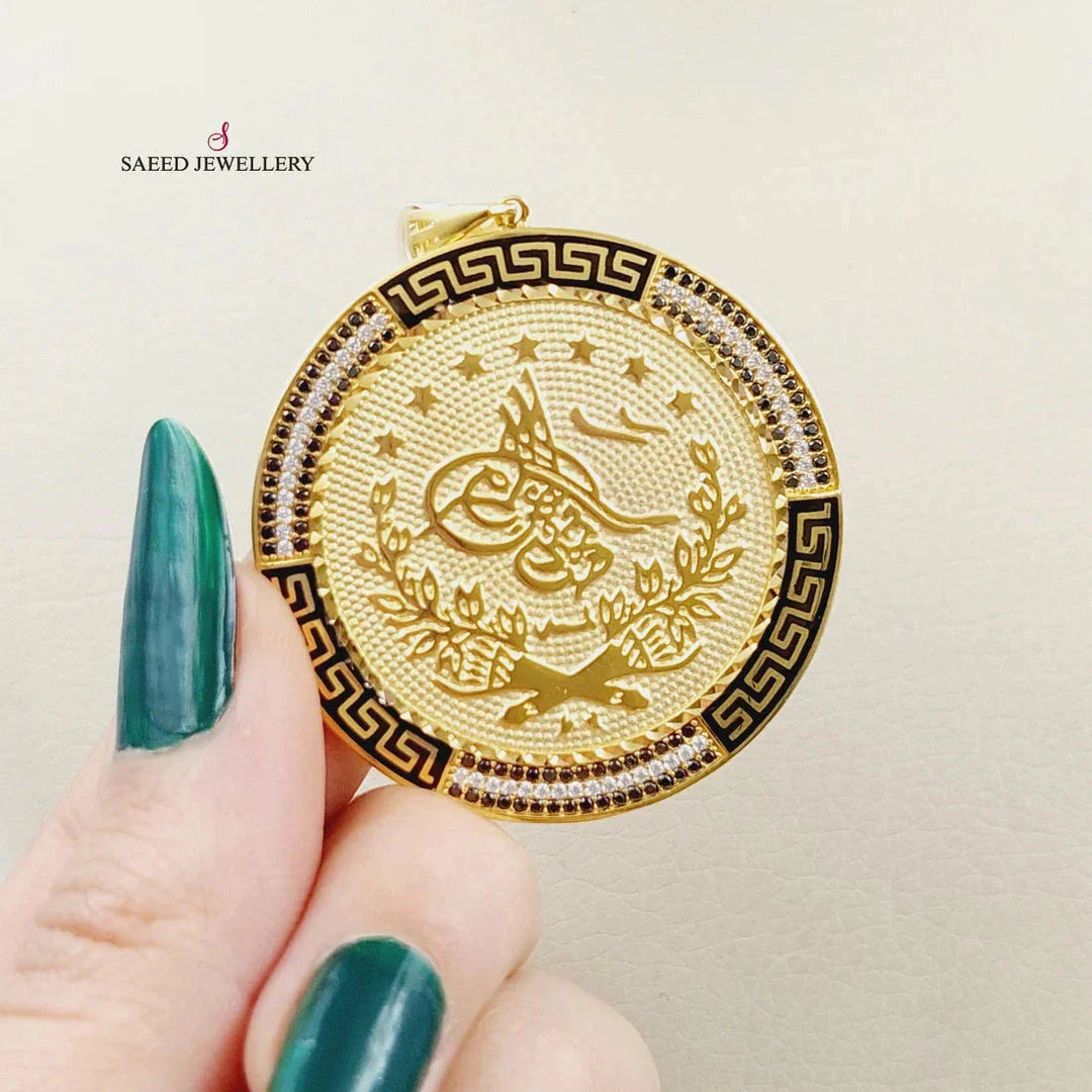 21K Gold Rashadi Pendant by Saeed Jewelry - Image 2