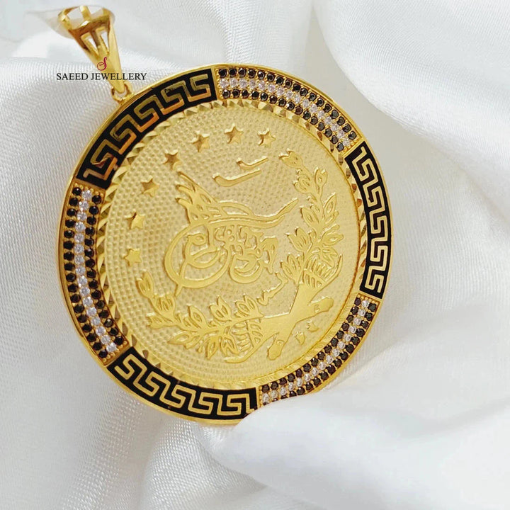 21K Rashadi Pendant Made of 21K Yellow Gold by Saeed Jewelry-27206