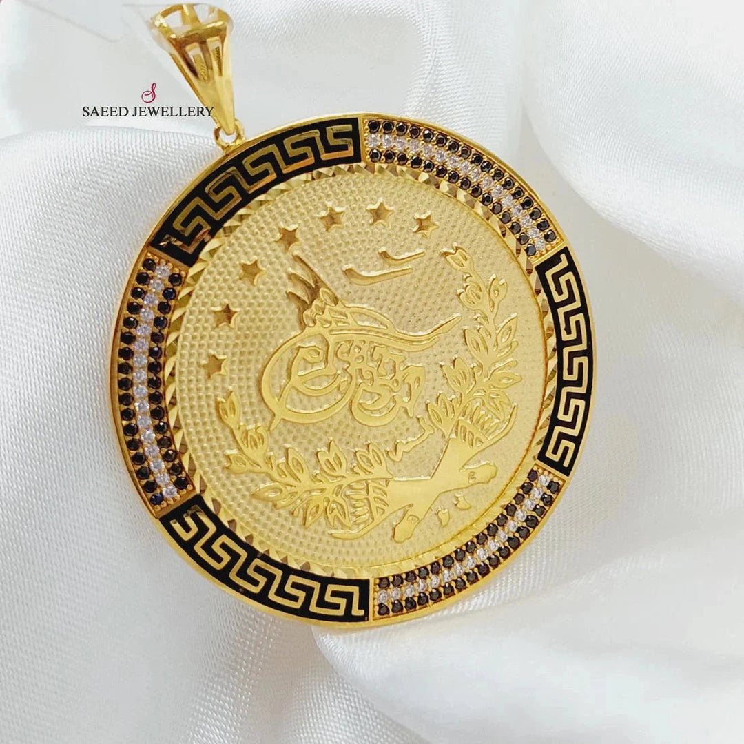 21K Rashadi Pendant Made of 21K Yellow Gold by Saeed Jewelry-27206