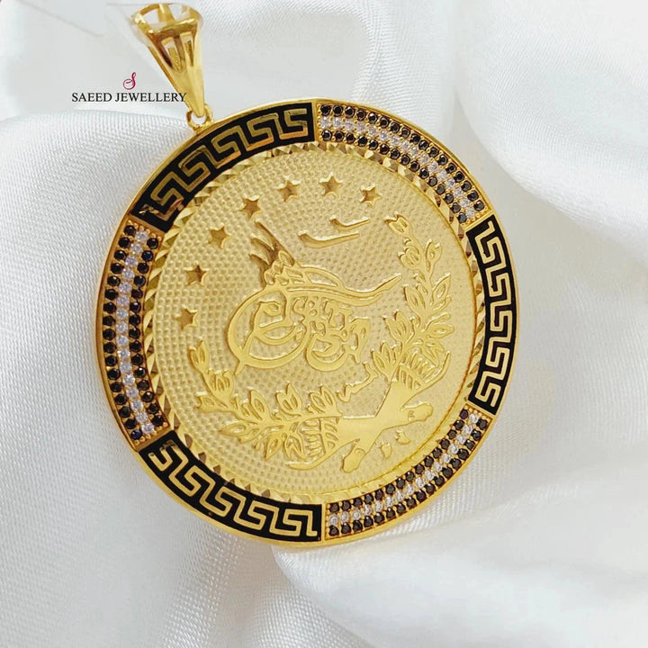 21K Rashadi Pendant Made of 21K Yellow Gold by Saeed Jewelry-27206