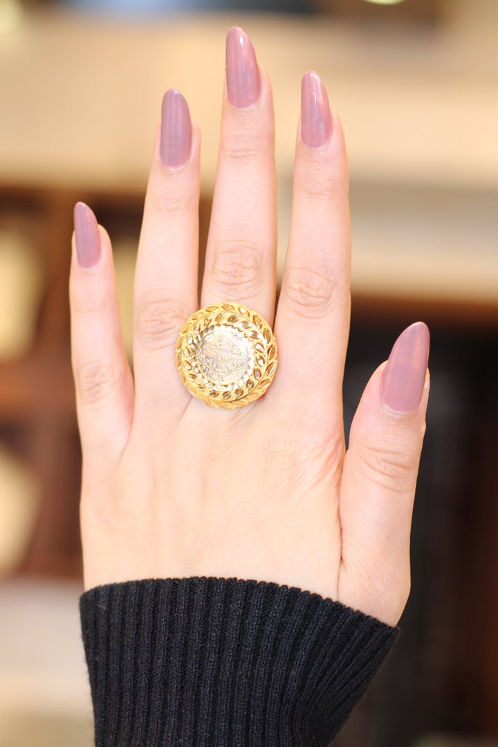 21K Gold Rashadi Ring by Saeed Jewelry - Image 2