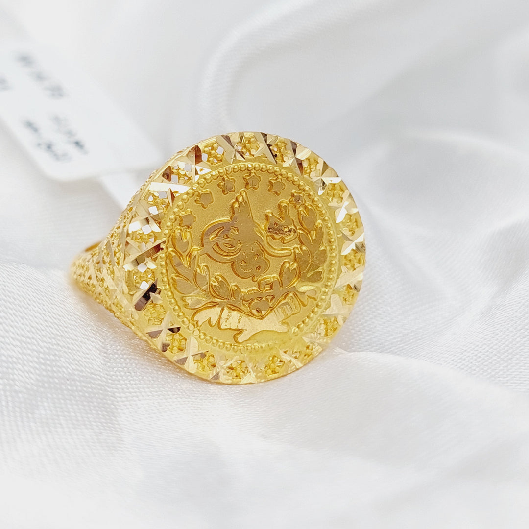 21K Rashadi Ring Made of 21K Yellow Gold by Saeed Jewelry-25821