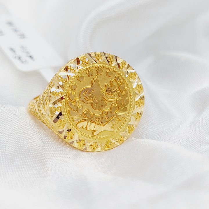 21K Rashadi Ring Made of 21K Yellow Gold by Saeed Jewelry-25821