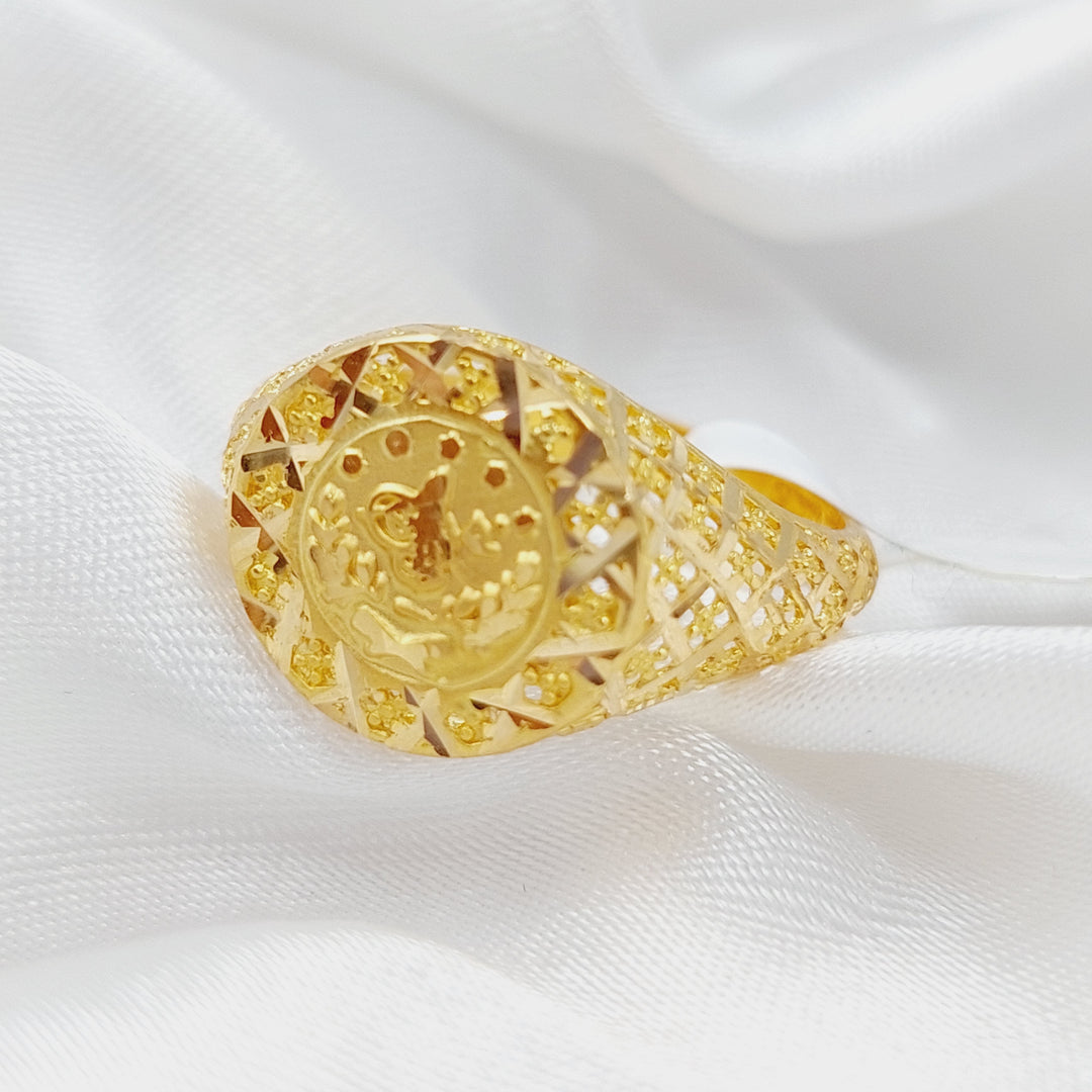 21K Gold Rashadi Ring by Saeed Jewelry - Image 4