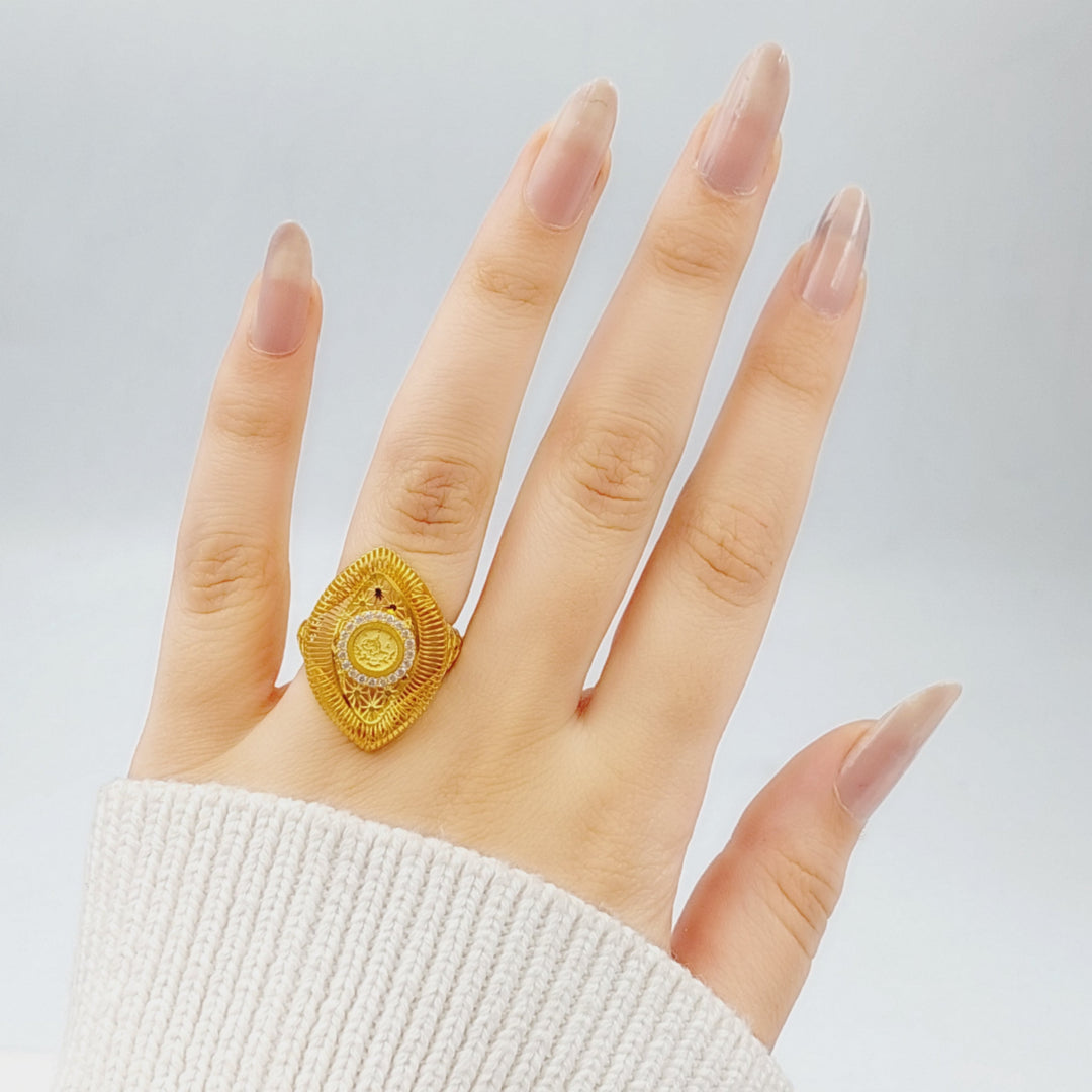 21K Gold Rashadi Ring by Saeed Jewelry - Image 2