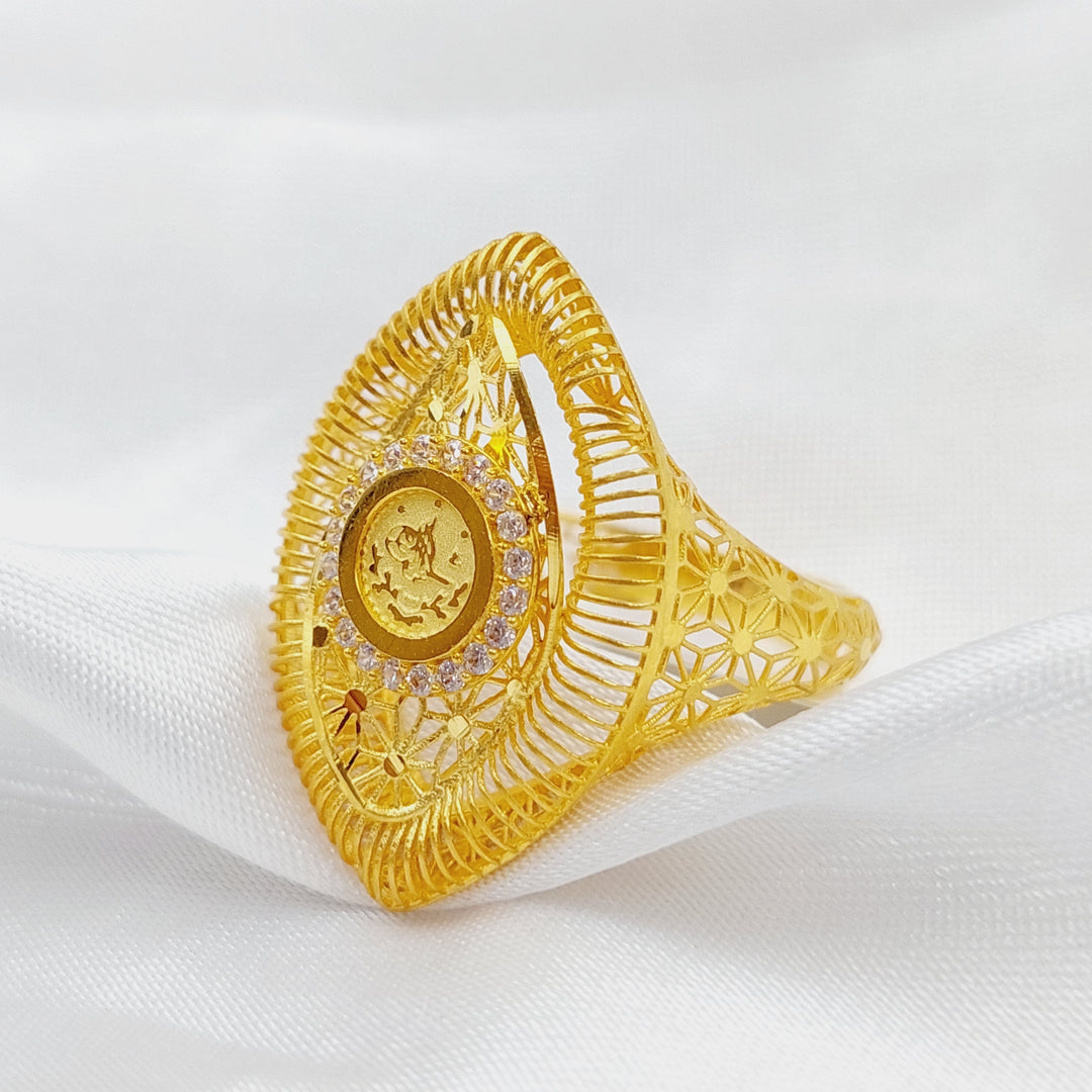 21K Gold Rashadi Ring by Saeed Jewelry - Image 4