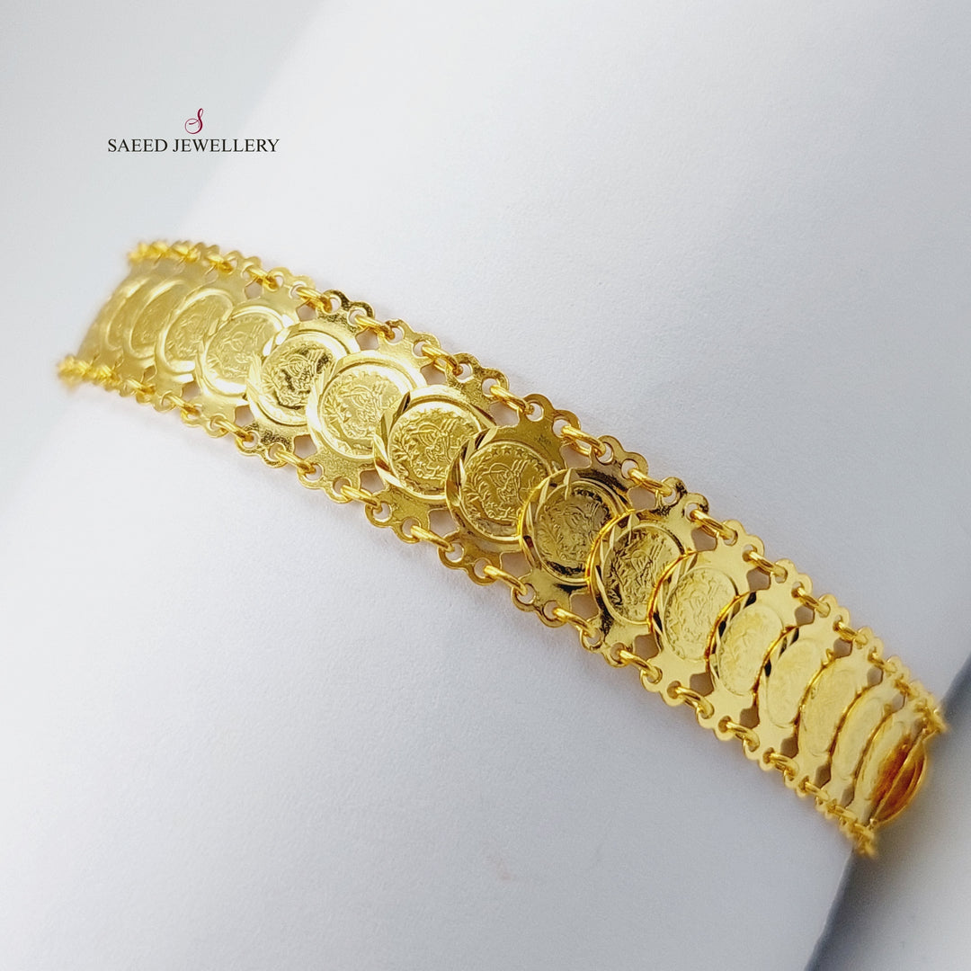 21K Gold Rashadi picnic Bracelet by Saeed Jewelry - Image 7