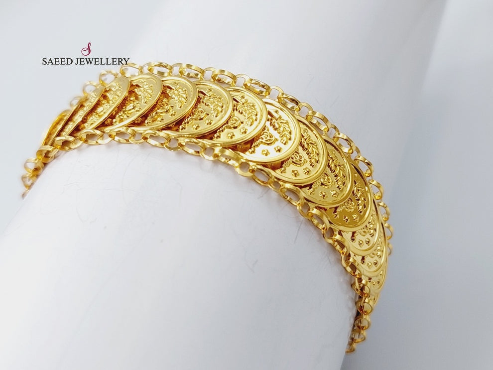 21K Gold Rashadi picnic Bracelet by Saeed Jewelry - Image 7