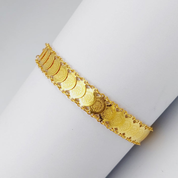 21K Gold Rashadi picnic Bracelet by Saeed Jewelry - Image 4