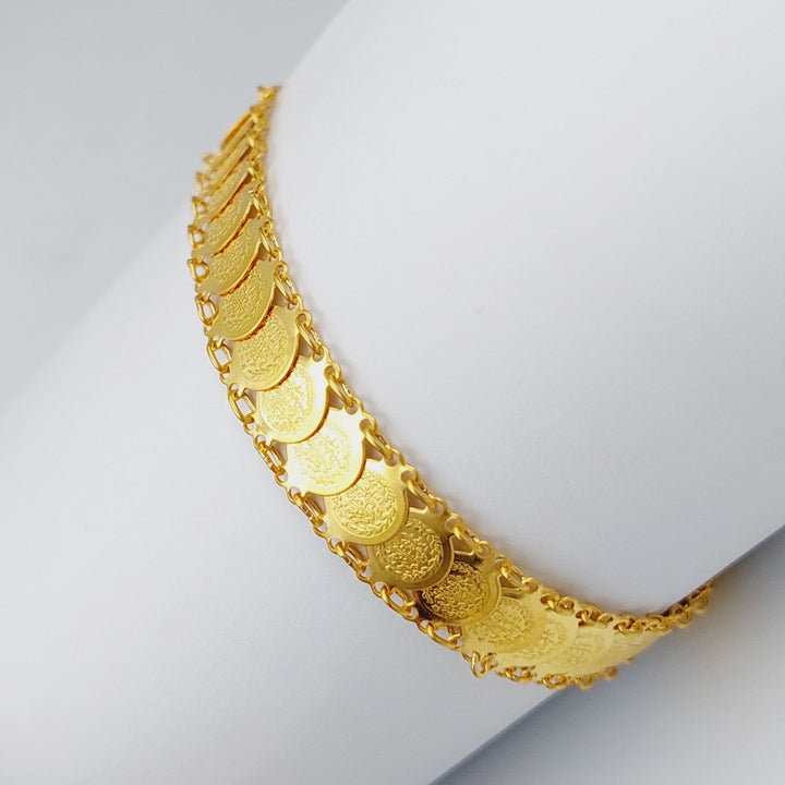 21K Gold Rashadi picnic Bracelet by Saeed Jewelry - Image 5