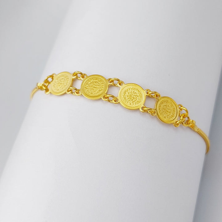 21K Gold Rashadi picnic Bracelet by Saeed Jewelry - Image 10