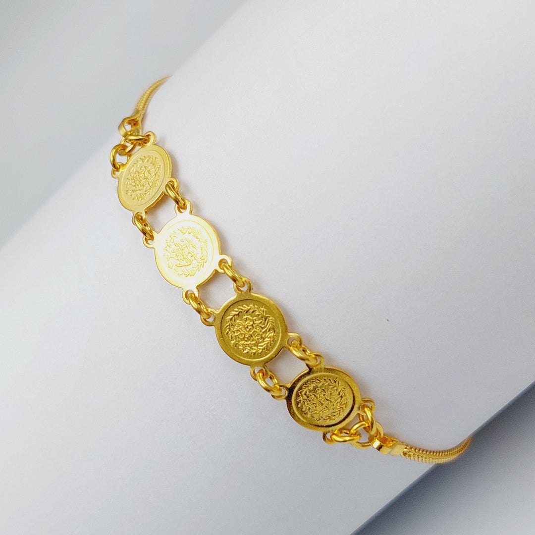 21K Gold Rashadi picnic Bracelet by Saeed Jewelry - Image 5