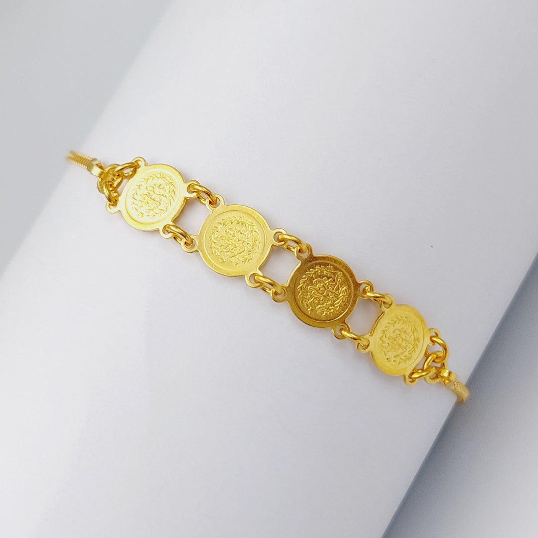 21K Rashadi picnic Bracelet Made of 21K Yellow Gold by Saeed Jewelry-25262