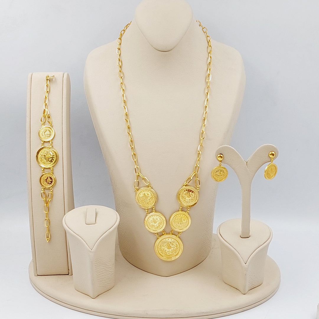 21K Gold Rashadi set 3 pieces by Saeed Jewelry - Image 1