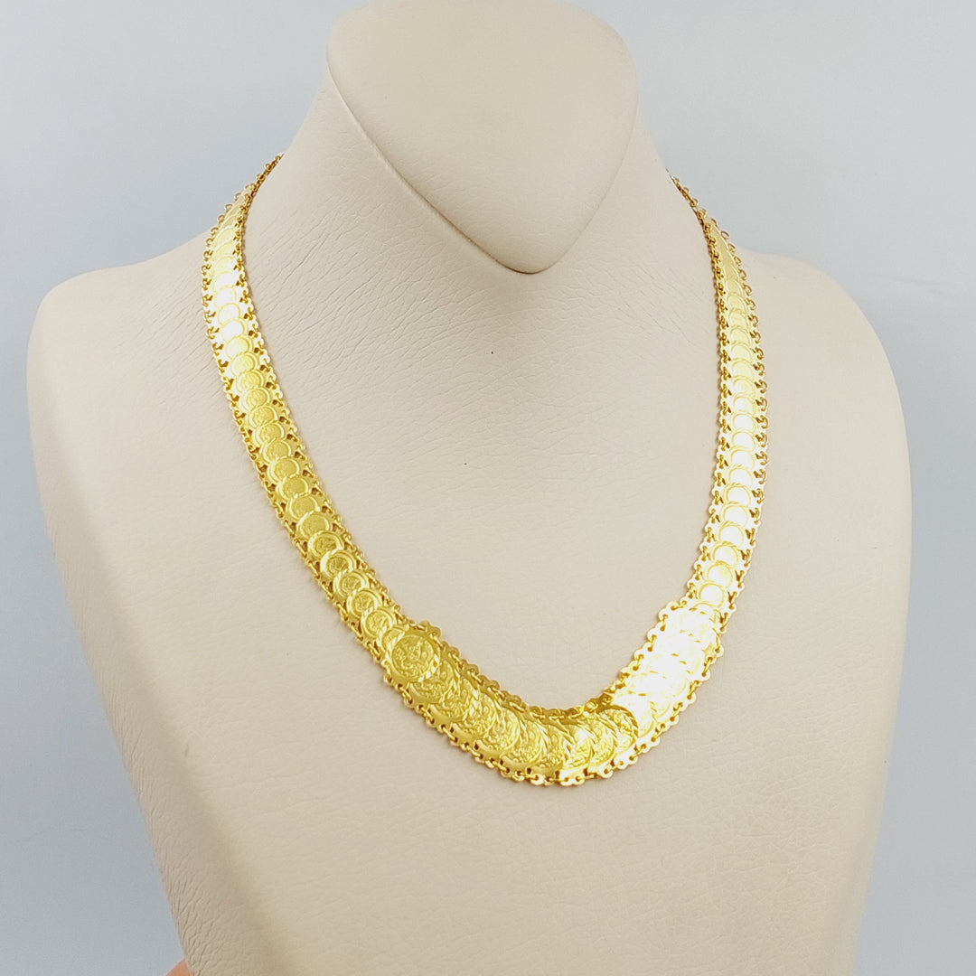 21K Gold Rashadi's Eighths Necklace by Saeed Jewelry - Image 3