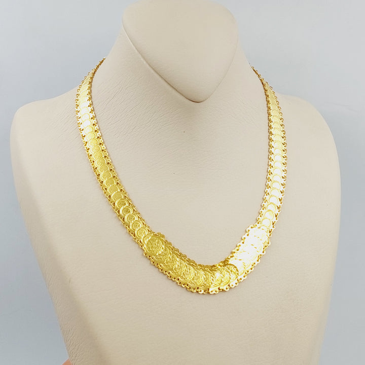 21K Gold Rashadi's Eighths Necklace by Saeed Jewelry - Image 3