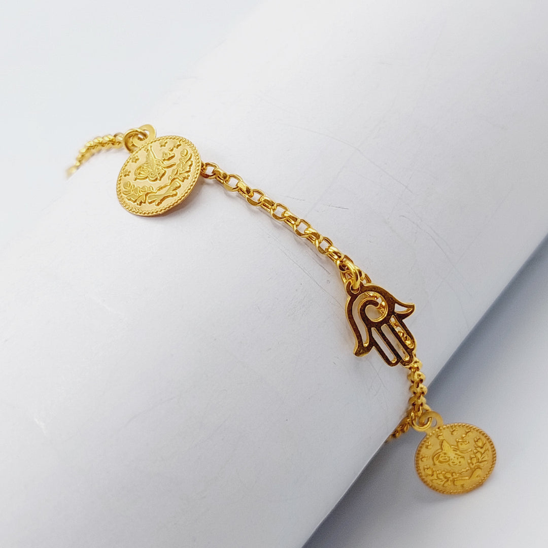 21K Gold Rashadi's Hand Bracelet by Saeed Jewelry - Image 1