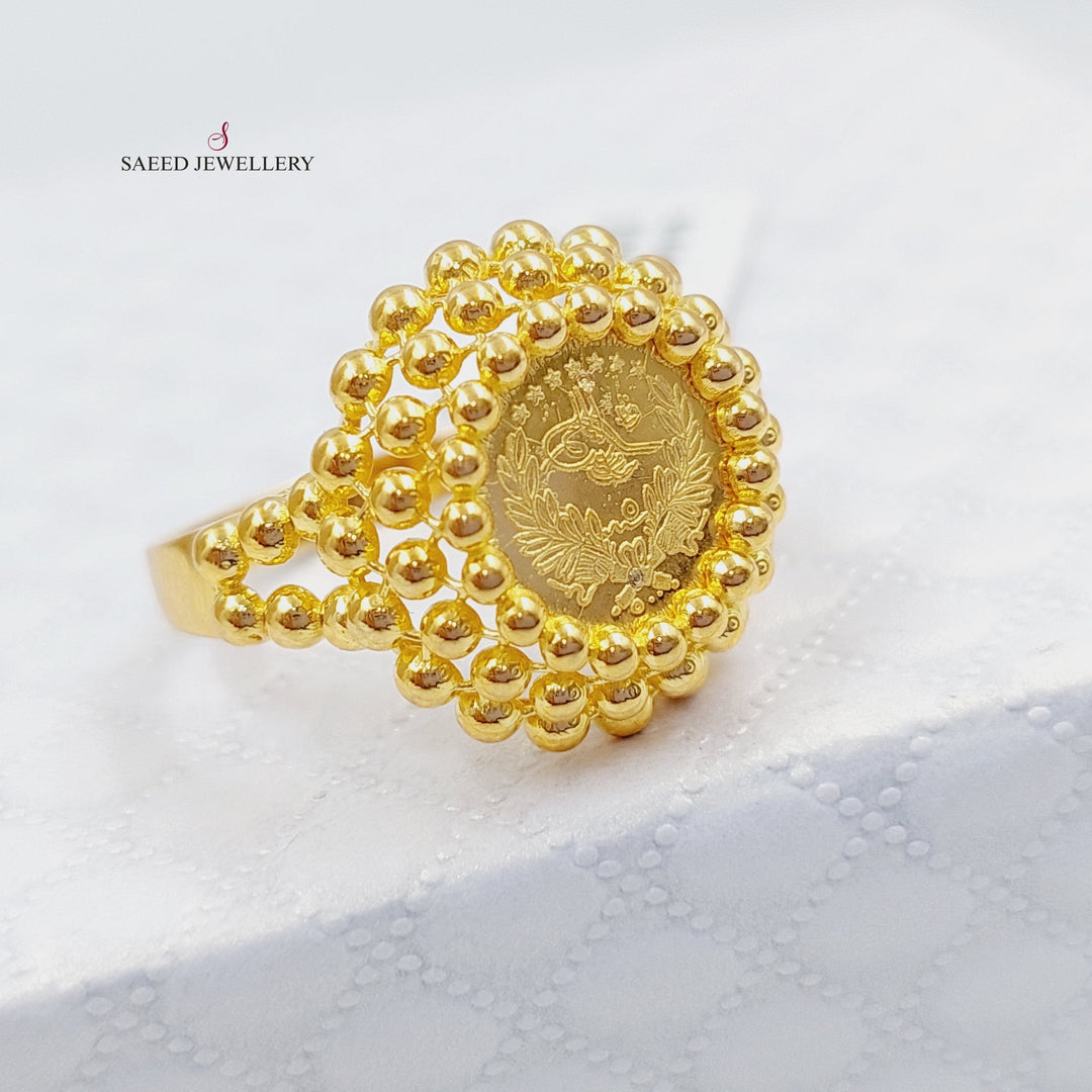 21K Gold Rashadi's Quarter Ring by Saeed Jewelry - Image 6