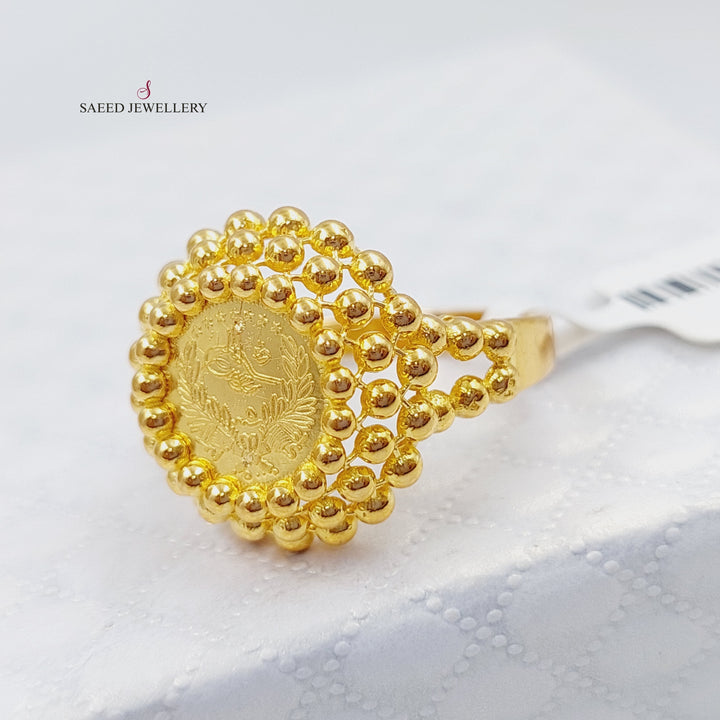 21K Gold Rashadi's Quarter Ring by Saeed Jewelry - Image 1