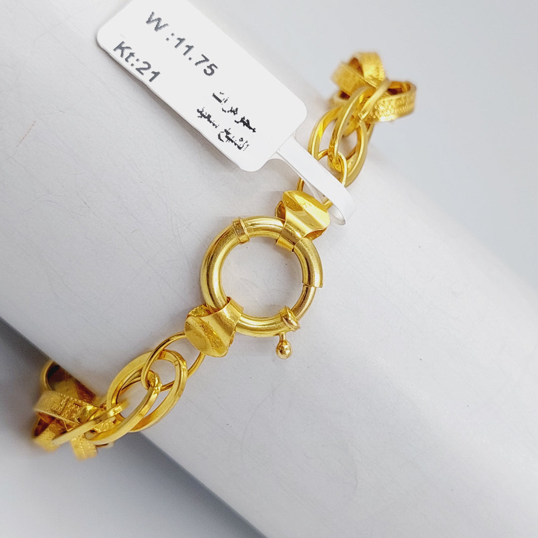 21K Gold Rings Bracelet by Saeed Jewelry - Image 4