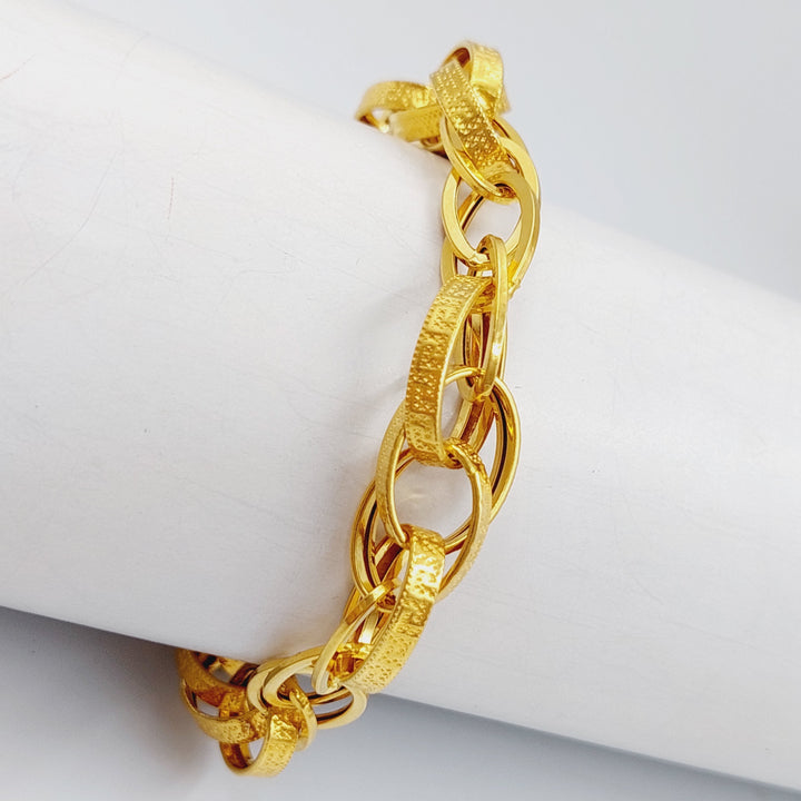 21K Gold Rings Bracelet by Saeed Jewelry - Image 5