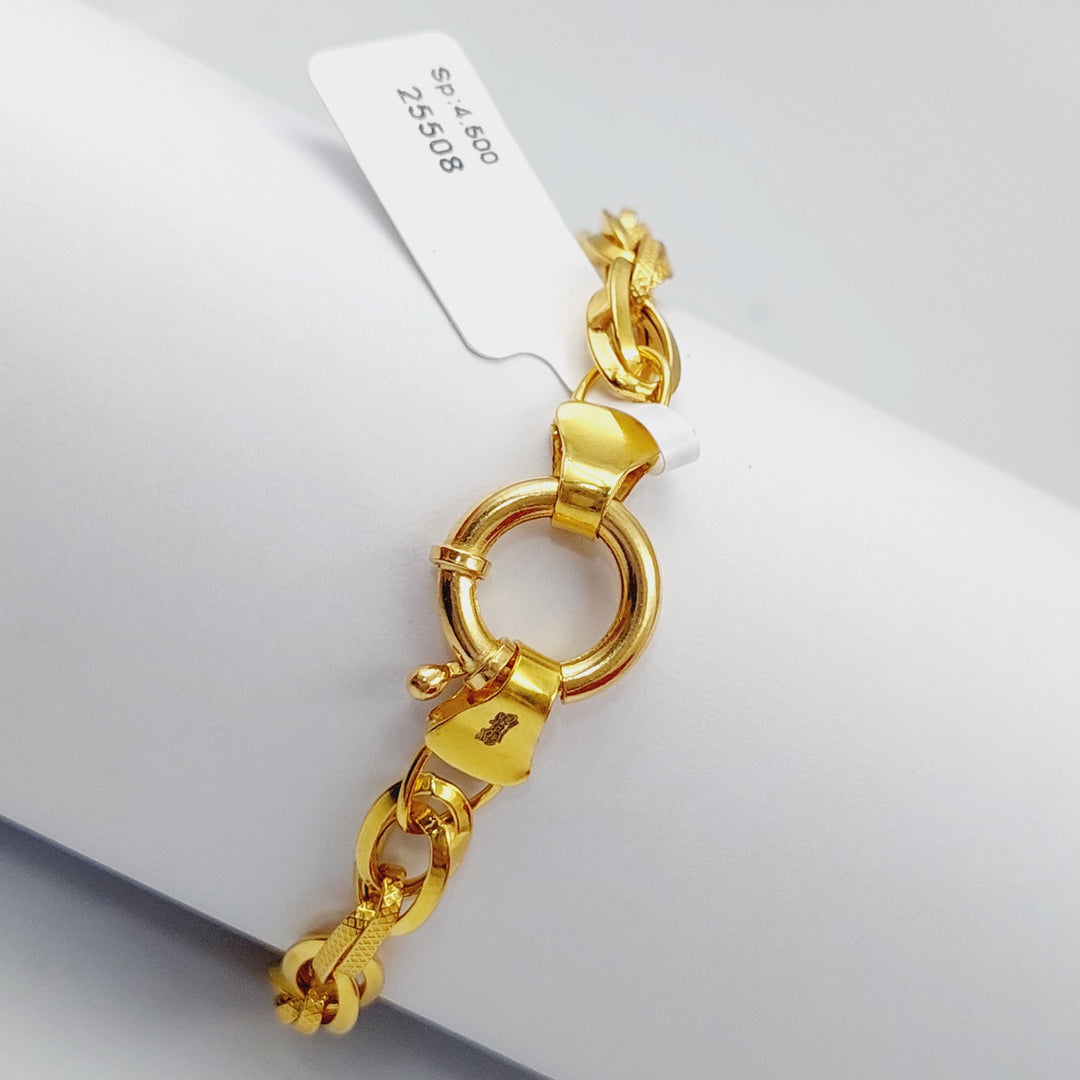 21K Gold Rings Bracelet by Saeed Jewelry - Image 3