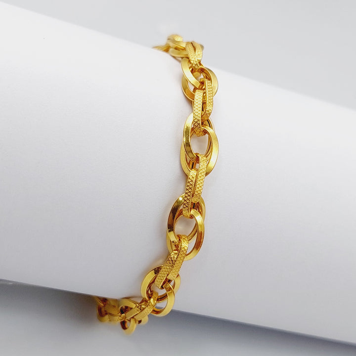 21K Gold Rings Bracelet by Saeed Jewelry - Image 4