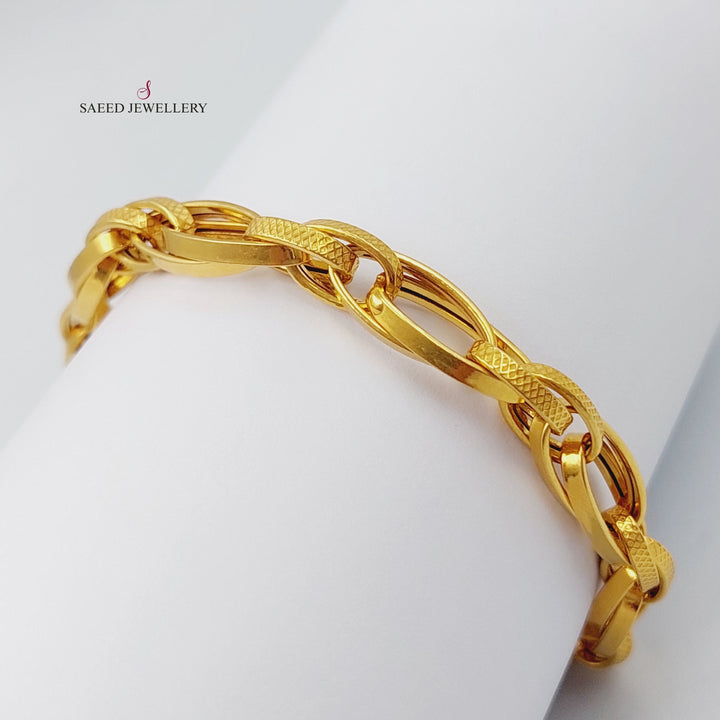 21K Gold Rings Bracelet by Saeed Jewelry - Image 4