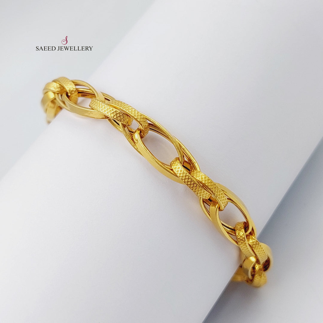 21K Gold Rings Bracelet by Saeed Jewelry - Image 5