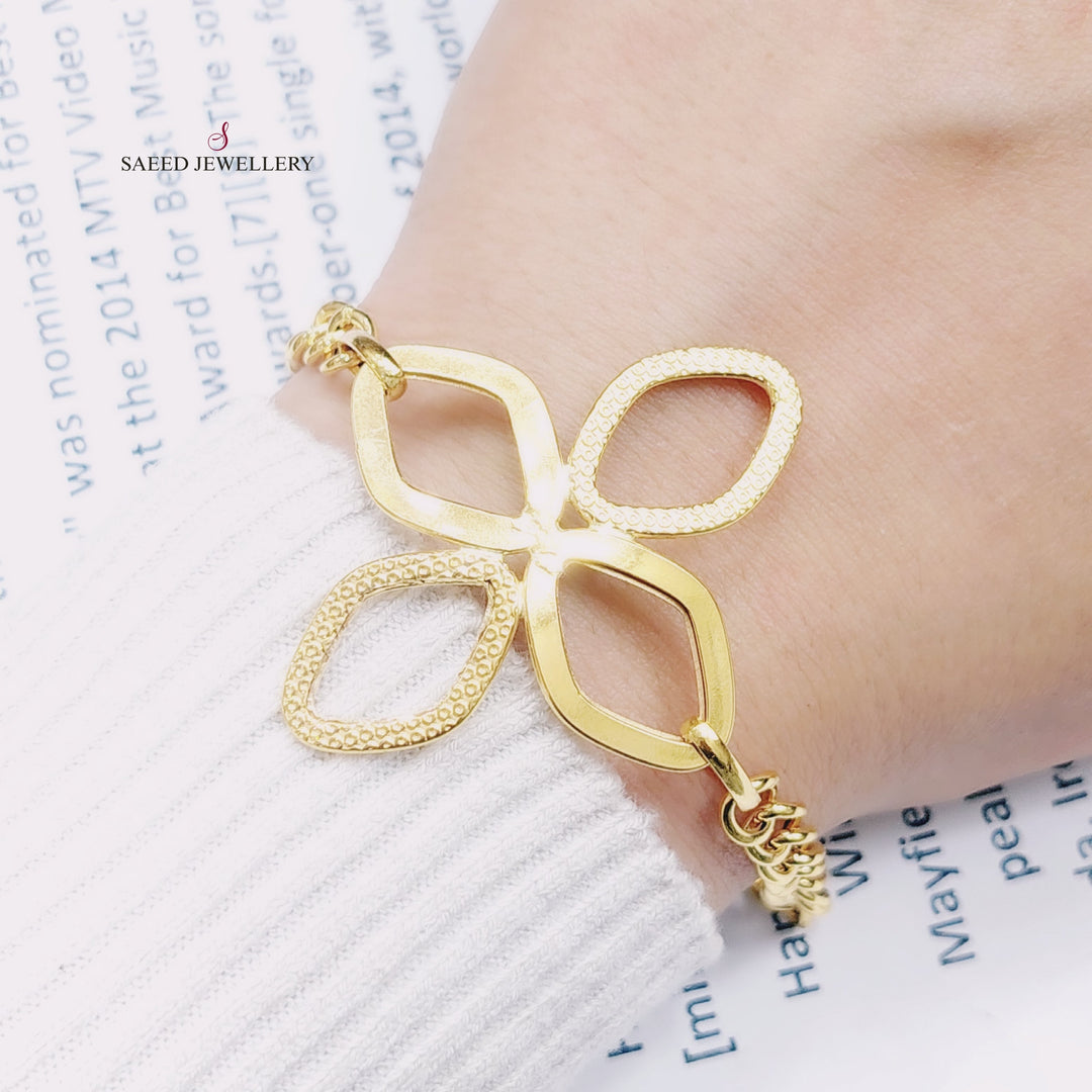 21K Gold 21K Clover Bracelet by Saeed Jewelry - Image 6