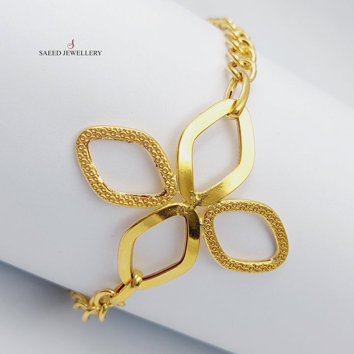 21K Gold 21K Clover Bracelet by Saeed Jewelry - Image 5