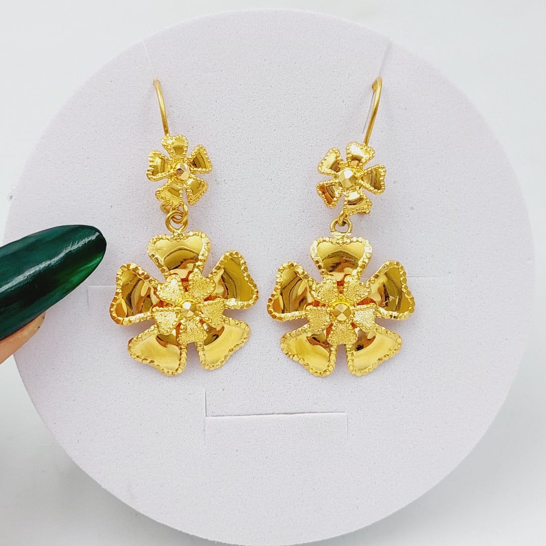 21K Gold 21K Clover Earrings by Saeed Jewelry - Image 1