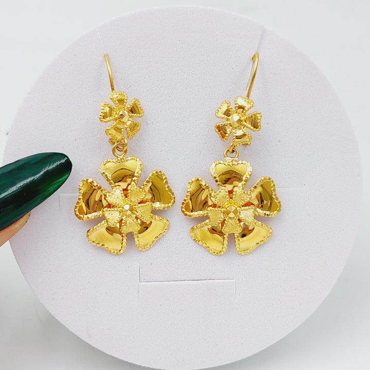 21K Gold 21K Clover Earrings by Saeed Jewelry - Image 1