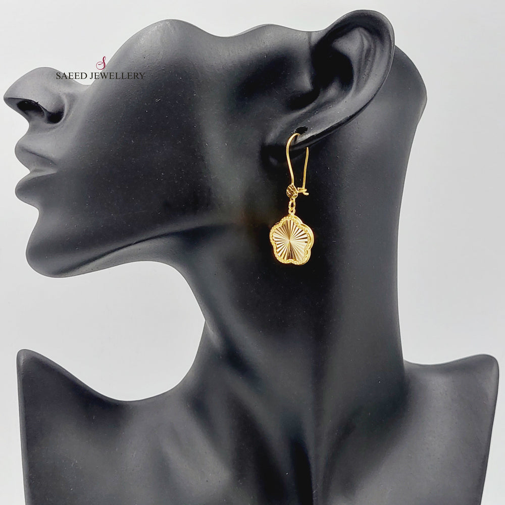 21K Gold 21K Clover Earrings by Saeed Jewelry - Image 2