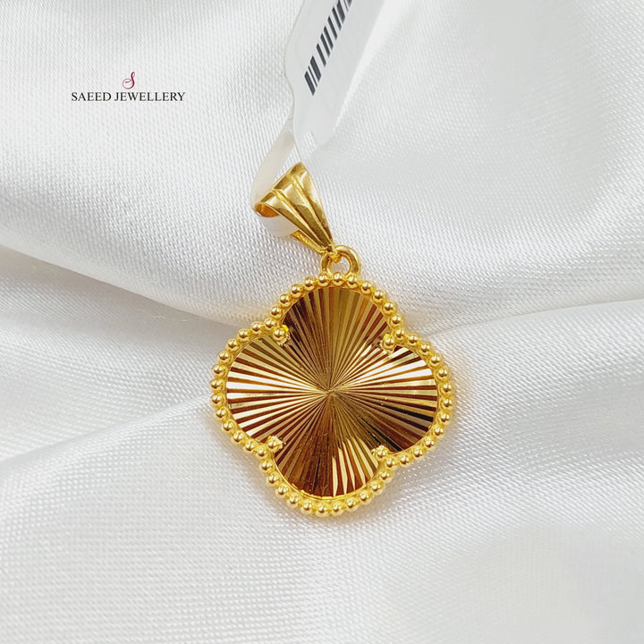 21K Gold 21K Clover Pendant by Saeed Jewelry - Image 4