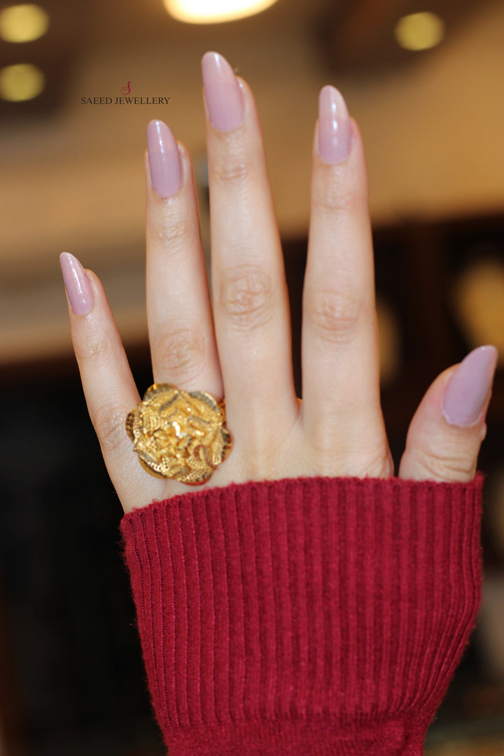 21K Gold Rose Ring by Saeed Jewelry - Image 2