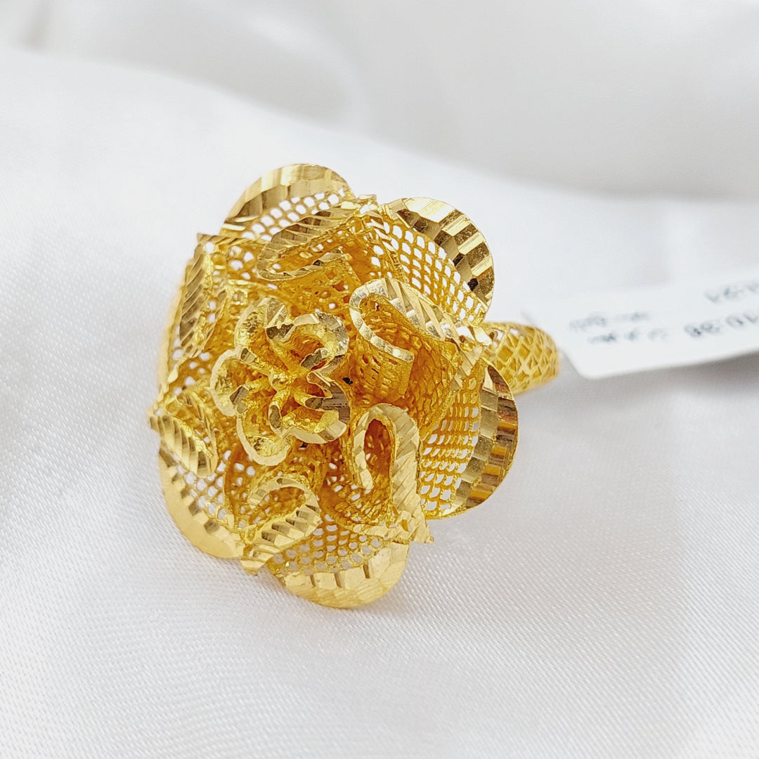 21K Gold Rose Ring by Saeed Jewelry - Image 8