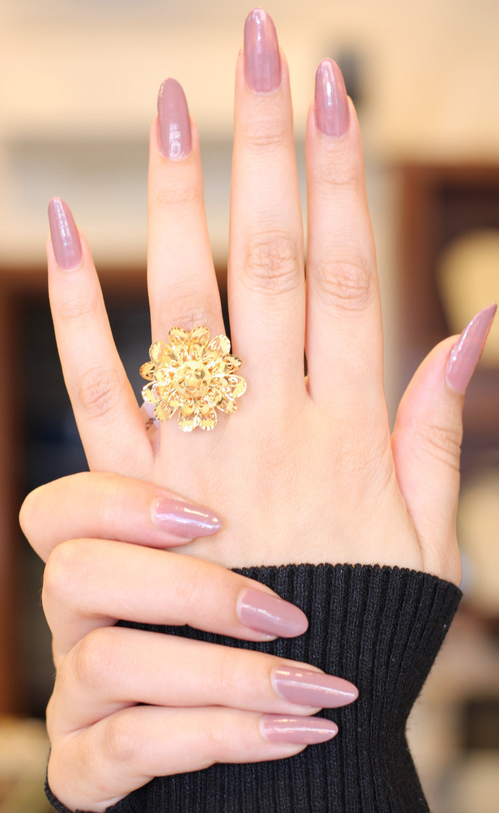 21K Gold Rose Ring by Saeed Jewelry - Image 2