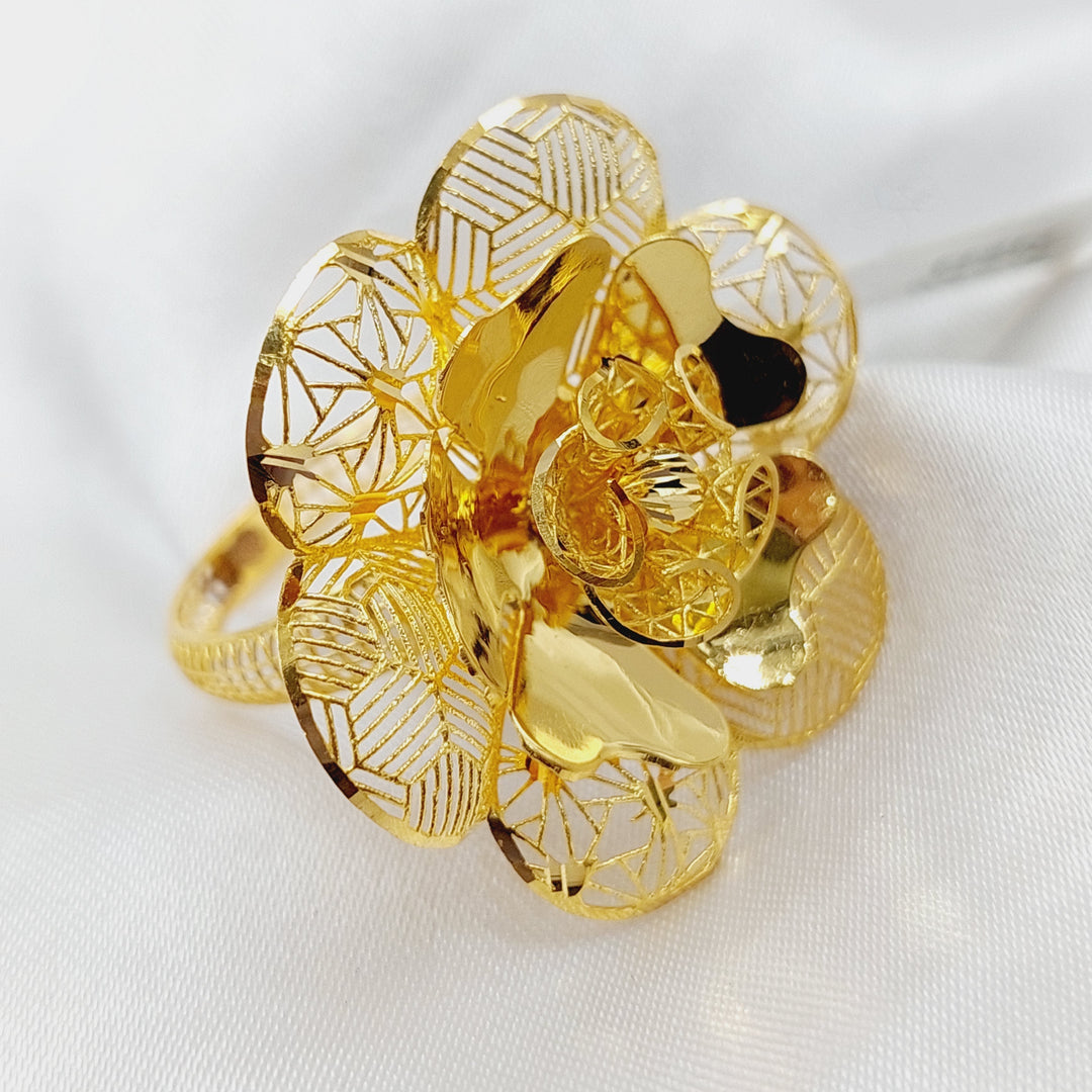 21K Gold Rose Ring by Saeed Jewelry - Image 3