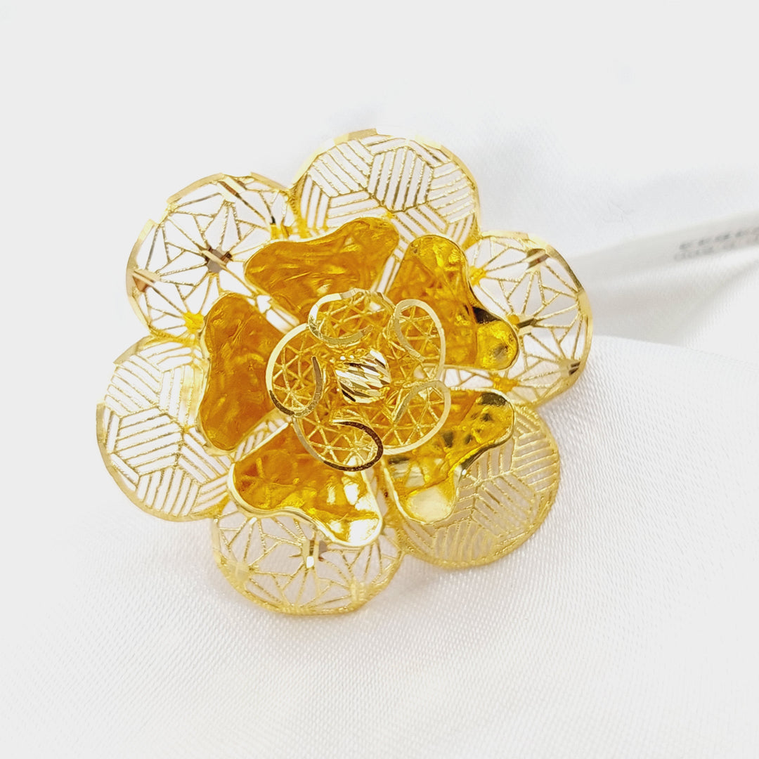 21K Gold Rose Ring by Saeed Jewelry - Image 1