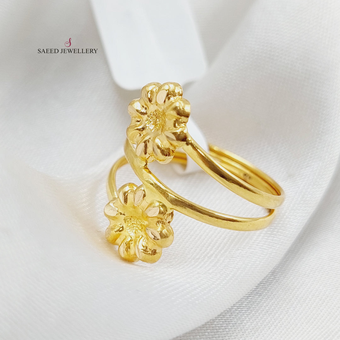 21K Gold Rose Ring by Saeed Jewelry - Image 1