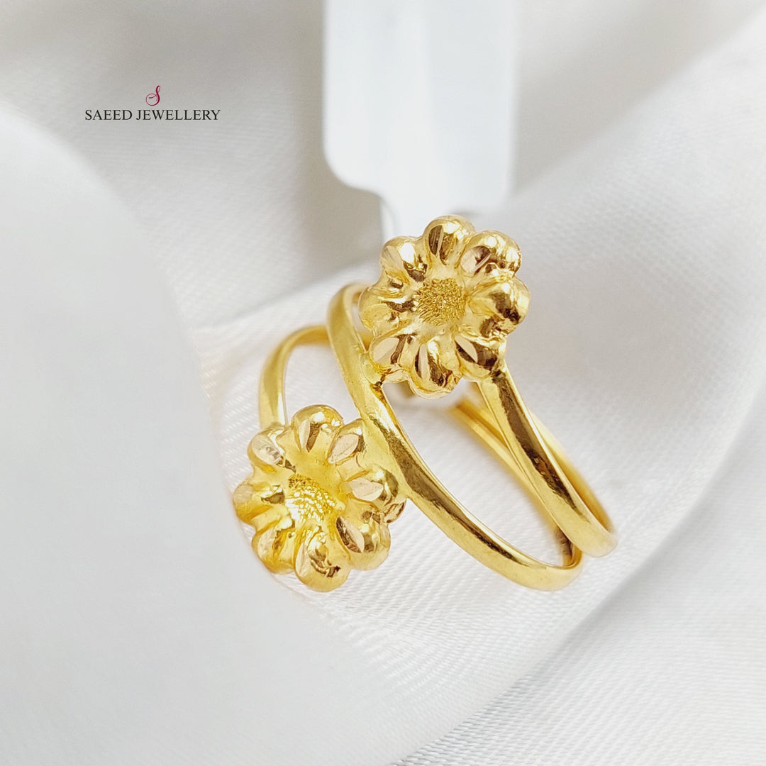 21K Gold Rose Ring by Saeed Jewelry - Image 5