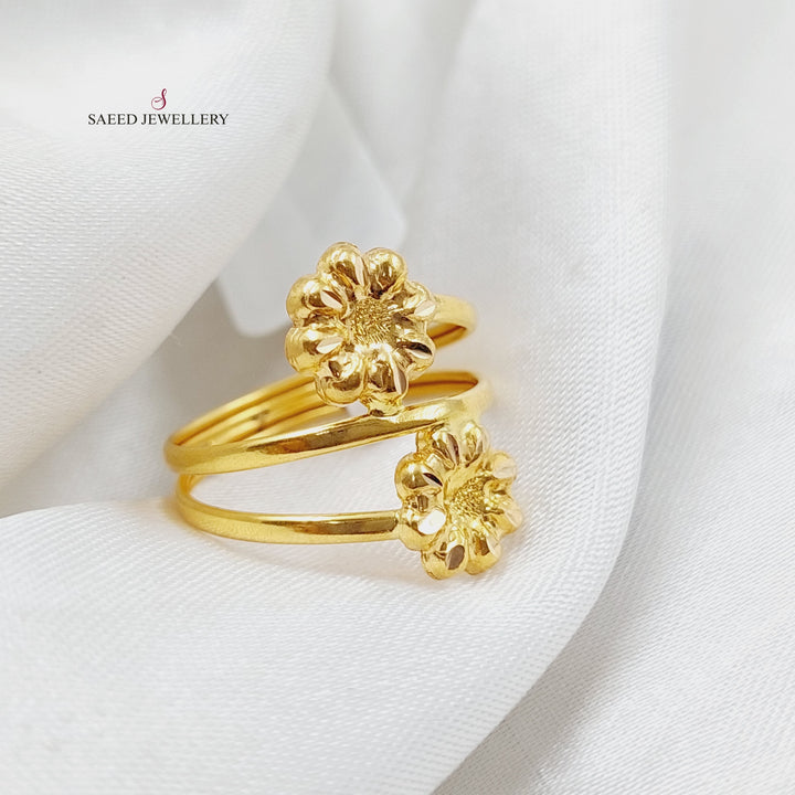 21K Gold Rose Ring by Saeed Jewelry - Image 6