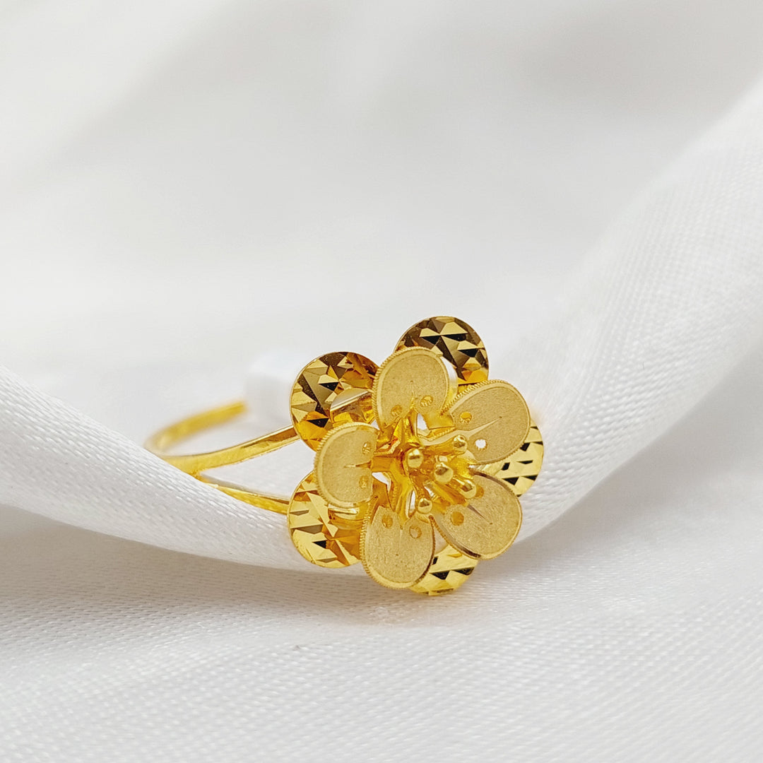 21K Gold Rose Ring by Saeed Jewelry - Image 2