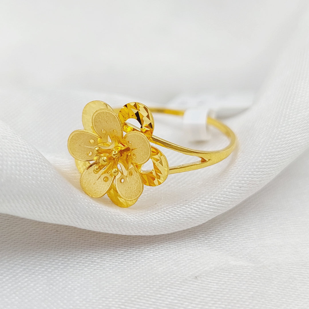 21K Gold Rose Ring by Saeed Jewelry - Image 3