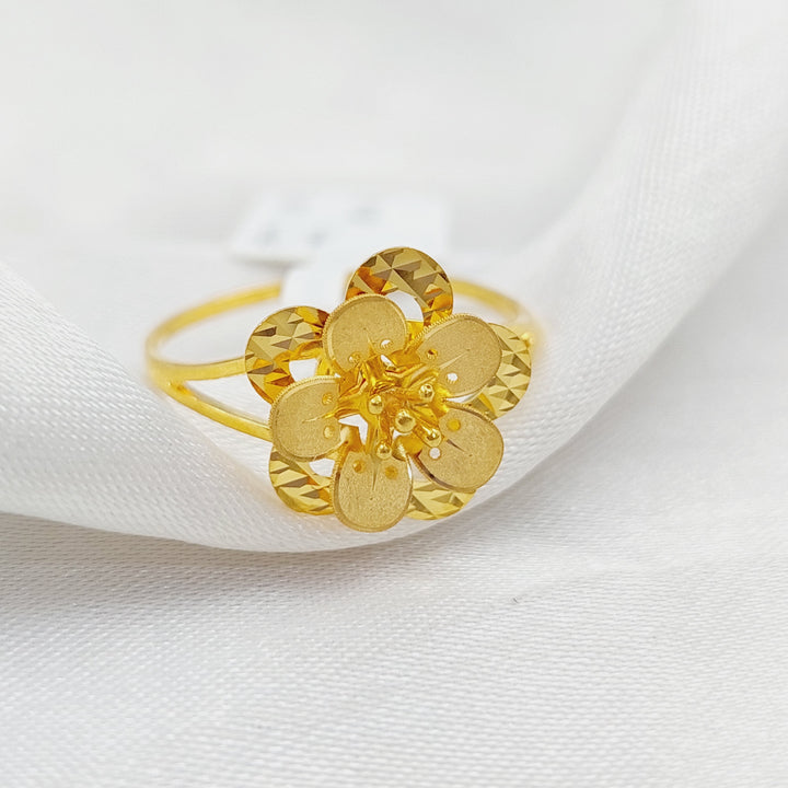 21K Gold Rose Ring by Saeed Jewelry - Image 4