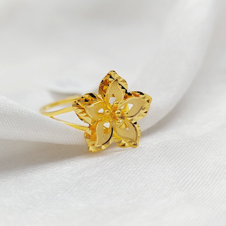 21K Gold Rose Ring by Saeed Jewelry - Image 3