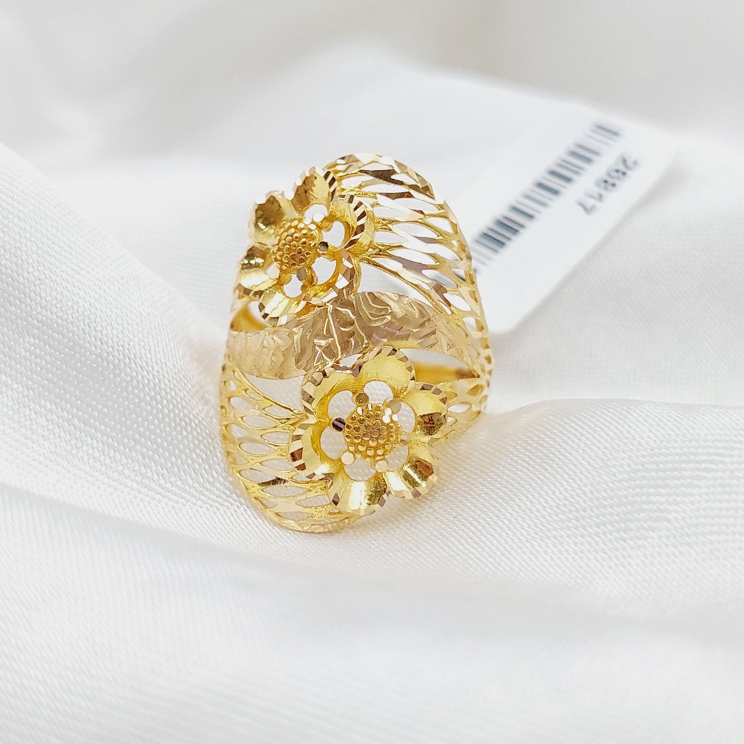 21K Gold Rose Ring by Saeed Jewelry - Image 3